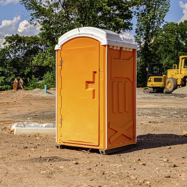 what is the expected delivery and pickup timeframe for the portable toilets in Natural Dam